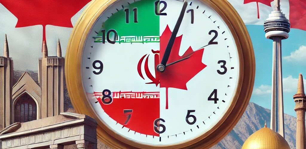 اختلاف ساعت ایران و کانادا